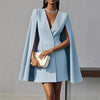 Women's Casual V Neck Polyester Solid Color Dress for Summer Office Work in Apricot Blue Pink