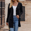 Women's Slim Fit Ribbed Solid Color V-Neck Single Row Multiple Buckles Cardigan Style Casual Top for Autumn in New Season