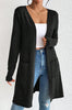 Women's Regular Fit Solid Color Polyester Open Front Cardigan Casual Knitwear for Spring in Brown