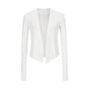 Women's Regular Fit V Neck Knitted Solid Color No Buckle Open Front Cardigan for Summer Casual Wear in White Pink Camel
