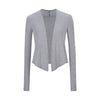 Women's Regular Fit V Neck Knitted Solid Color No Buckle Open Front Cardigan for Summer Casual Wear in White Pink Camel
