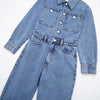 Women's Straight Leg Denim Pants with Casual Office Style for Spring in Blue