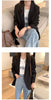 Women's Relaxed Blazer, Lapel Collar, Double-Button Front and Long Sleeves