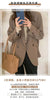 Women's Relaxed Blazer, Lapel Collar, Double-Button Front and Long Sleeves