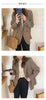 Women's Relaxed Blazer, Lapel Collar, Double-Button Front and Long Sleeves