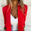 Women's Slim Fit Autumn Polyester Animal Print Suit Collar Nine Quarter Sleeve No Buckle Jacket with 3D Pattern for Urban Style in Black Red