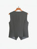 Women's Slim Fit V-Neck Solid Color Polyester Vest with Single Row Multiple Buckles and Pocket for Office in Spring Khaki