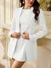 Women's Slim Fit Polyester Gradient Cardigan Collar Long Sleeve Solid Color Suit Set for Summer Office in Apricot Green Camel White