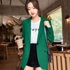 Women's Conventional Fit Double Breasted Polyester 3D Effect Blazer with Suit Collar Long Sleeves for Elegant Autumn Wear in Brown