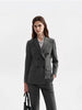 Women's Stretch Spandex Long Sleeve Solid Color Casual Blazer for Spring in Black