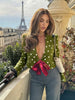 Women's Slim Fit 3D Effect Polyester Blazer with Suit Collar Long Sleeves Lace Up and Bow for Elegant Summer Style