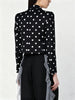 Women's Slim Fit 3D Effect Polyester Blazer with Suit Collar Long Sleeves Lace Up and Bow for Elegant Summer Style