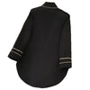 Women's Irregular Fit Polyester Solid Color Stand Collar One Button Long Sleeve Elegant Blazer for Spring in Black Lined