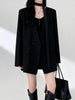 Women's Blazer, Notched Lapels, Long Sleeves, Relaxed Fit and Tie Detail