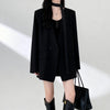 Women's Blazer, Notched Lapels, Long Sleeves, Relaxed Fit and Tie Detail