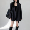 Women's Blazer, Notched Lapels, Long Sleeves, Relaxed Fit and Tie Detail