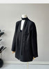 Women's Blazer, Notched Lapels, Long Sleeves, Relaxed Fit and Tie Detail