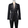 Women's Slim Fit Lapel Collar One Button Denim Cardigan with Solid Color Old Detail Long Sleeves Celebrity Style for Autumn