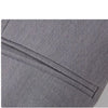 Women's Conventional Fit Color Matching Polyester V-neck Sleeveless Vest with Single Row Multiple Buckles and Pockets for Autumn in Grey