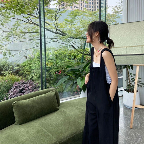 Women's Sleeveless Polyester Solid Color Straight Collar Pullover Casual Blazer with Pocket for Autumn in Black