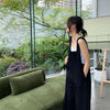 Women's Sleeveless Polyester Solid Color Straight Collar Pullover Casual Blazer with Pocket for Autumn in Black