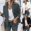 Women's Plus-Size Blazer, Notched Lapels, Single-Button Front and Long Sleeves