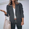 Women's Plus-Size Blazer, Notched Lapels, Single-Button Front and Long Sleeves