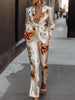 Women's Summer Polyester Long Sleeve Two Piece Suit Set with Blazer and Pants for Casual Wear in Suit