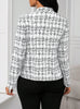 Women's Windowpane-Check Blazer, Open Front, Long Sleeves and Shaped Silhouette