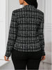 Women's Windowpane-Check Blazer, Open Front, Long Sleeves and Shaped Silhouette