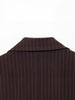 Women's Regular Fit Double Breasted Suit Collar Long Sleeve Striped Plaid Casual Office Blazer Jacket for Autumn Work in Modern Style