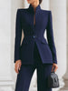 Women's Casual Polyester Solid Color Long Sleeve Pants with Pockets for Spring in White Black Red Brown