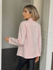 Women's Textured Blazer, Lapel Collar, Button Front and Long Sleeves