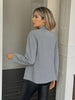 Women's Textured Blazer, Lapel Collar, Button Front and Long Sleeves