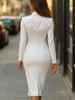 Women's Loose Fit Stretch Polyester Solid Color Lapel Long Sleeve Single Breasted Pullover Shirt Dress for Fall in White Black