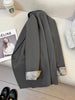 Women's Gray Blazer, Lapel Collar, Long Sleeves and Button-Front Design
