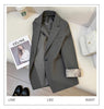 Women's Gray Blazer, Lapel Collar, Long Sleeves and Button-Front Design