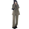 Women's Loose Fit Long Sleeve Polyester Suit Set for Spring Fall in Elegant Style