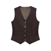 Women's Long Sleeve Solid Color Wool Suit Set for Spring Office Style in Old Money Aesthetic