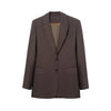 Women's Long Sleeve Solid Color Wool Suit Set for Spring Office Style in Old Money Aesthetic