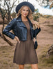 Women's Knit Dress, Crew Neck, Long Sleeves, Gathered Waist and Pockets