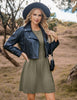 Women's Knit Dress, Crew Neck, Long Sleeves, Gathered Waist and Pockets