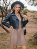 Women's Knit Dress, Crew Neck, Long Sleeves, Gathered Waist and Pockets