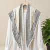Women's Twill Blazer with Round Square Towel Wrap Accent for Spring in Versatile Solid Color