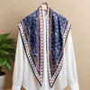 Women's Twill Blazer with Round Square Towel Wrap Accent for Spring in Versatile Solid Color