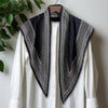 Women's Twill Blazer with Round Square Towel Wrap Accent for Spring in Versatile Solid Color