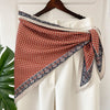 Women's Twill Blazer with Round Square Towel Wrap Accent for Spring in Versatile Solid Color