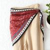 Women's Twill Blazer with Round Square Towel Wrap Accent for Spring in Versatile Solid Color