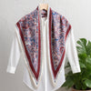 Women's Twill Blazer with Round Square Towel Wrap Accent for Spring in Versatile Solid Color
