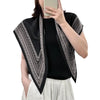 Women's Twill Blazer with Round Square Towel Wrap Accent for Spring in Versatile Solid Color